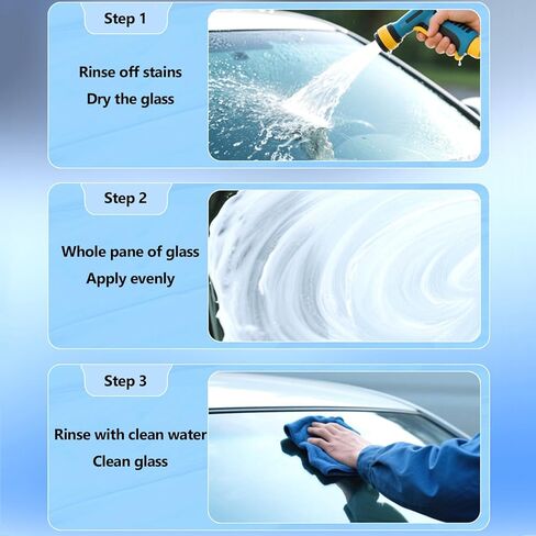Windshield Cleaner Tool for Automotive Windshield, Window Cleaner Glass Oil Film Cleaner for Car Window Mirror Improve Windshield Clarity and Visibility for Safe Driving (1) in Saudi Arabia