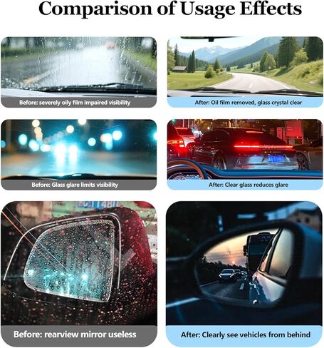 Windshield Cleaner Tool for Automotive Windshield, Window Cleaner Glass Oil Film Cleaner for Car Window Mirror Improve Windshield Clarity and Visibility for Safe Driving (1) in Saudi Arabia