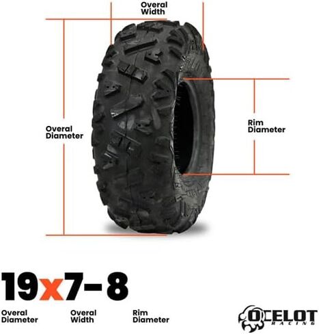إطار Ocelot Knight 19 x 7-8 ATV/UTV لجميع التضاريس - جر وتحكم استثنائي | مقاومة للثقب والتآكل | قبضة مثالية لتعزيز القدرة على المناورة على الطرق الوعرة in Kuwait