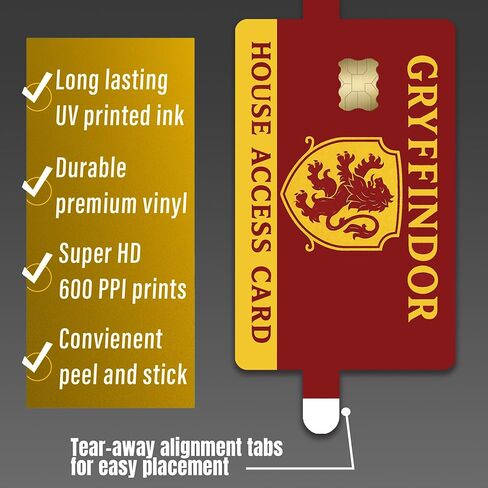 Wizard House Griffin Access Card – Credit Card Skin Sticker Cover Decal Wrap 2-Pack – Fantasy School Crest Series in Saudi Arabia