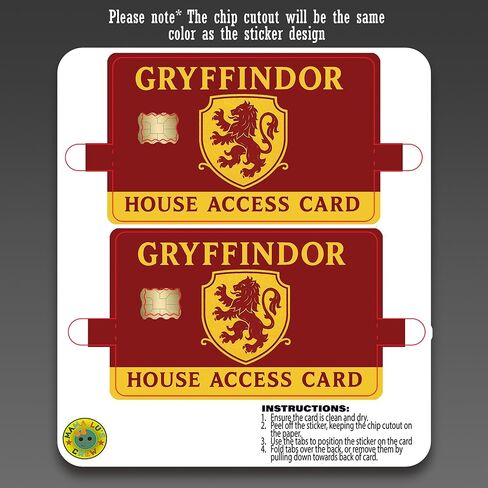 Wizard House Griffin Access Card – Credit Card Skin Sticker Cover Decal Wrap 2-Pack – Fantasy School Crest Series in Saudi Arabia