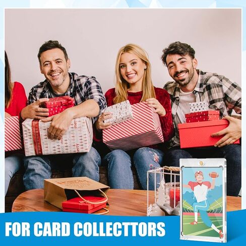 18Pcs 100PT Magnetic Card Holders, Clear Acrylic Magnetic Card Case for Trading Cards Sports Cards Baseball Football Basketball Hockey in Saudi Arabia