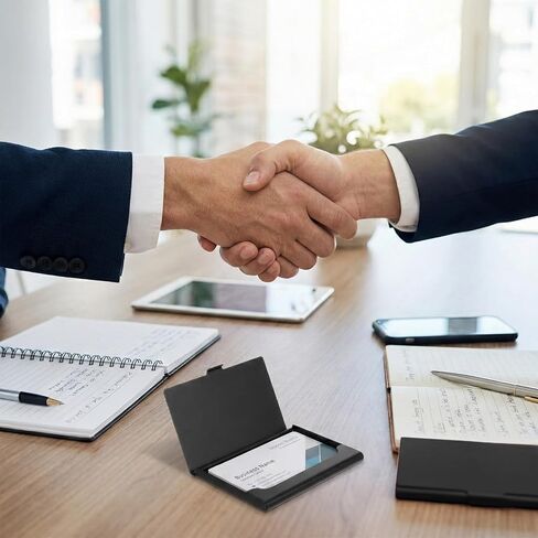 SynHHergyx 2 حزمة معدنية نحيفة حامل بطاقة العمل سبائك الألومنيوم بطاقة العمل حالة الوجه غطاء الجيب اسم حامل بطاقات الائتمان للرجال والنساء in Kuwait