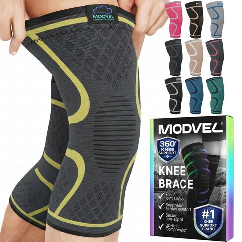 MODVEL Knee Brace for Women & Men, 2 Pack Knee Compression Sleeve for knee pain support with Meniscus Tear, Pain Relief, Sport working out, weightlifting, etc (rodilleras para dolor de rodillas) in Saudi Arabia