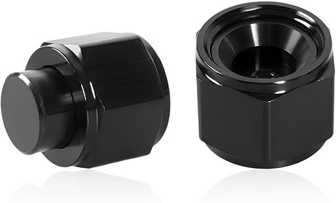 2 PCS 8AN Female Flare Cap Block Off Fitting Plug, Aluminum Swivel Female Hex Head Nut Port Adapter, Automotive Flare Pipe Cap Tube Fitting for Blocking Off Fuel Oil Line (AN8) in Kuwait