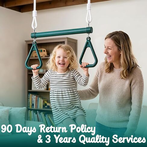 FUNLIO Trapeze bar for Kids with 2 Swing Hangers，87" Height Adjustable Trapeze, Heavy Duty Hanging bar for Kids Aged 3+，Durable Indoor & Outdoor Toddler Swing, CPC & CE Certified - 440 lbs Capacity in Saudi Arabia