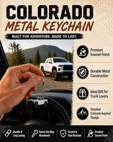 Colorado Metal Keychain - Compatible with Chevy Colorado Accessories and others Toy Truck Gifts Men Key Fob in Saudi Arabia