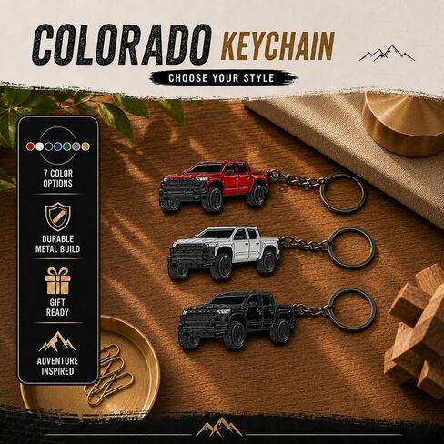 Colorado Metal Keychain - Compatible with Chevy Colorado Accessories and others Toy Truck Gifts Men Key Fob in Saudi Arabia