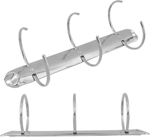Oedema 3 Pcs A5 3-Hole Ring Binder Mechanisms Replacement Kit Loose Leaf Binding Spines Combs Metal Clips for Paper Storage Folder Accessories, Silver in Kuwait