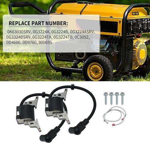 استبدال ملف الإشعال SYOWADA 0G3324BSRV لمحركات Generac GTV760 GTV990 GTV-760 GTV-990 25 & 27 HP، 0K63030SRV 0G3224TA 0D4686 ملف الإشعال in Kuwait