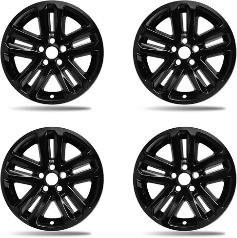 18 inch Gloss Black Wheel Skins for 2011-2017 Ford Explorer Fits Factory Alloy Wheels BB5Z-1007-A, 5 Split Spoke Snap on Hubcaps Wheel Covers 4 Pack in Saudi Arabia