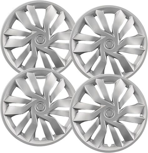 Premium Quality 15 inch Silver Hubcaps to fit 2012 2013 2014 2015 2016 2017 2018 & 2019 Fiat 500 and 2015 2016 & 2017 Honda Fit (Set of 4) 55098AMS-SET in Saudi Arabia