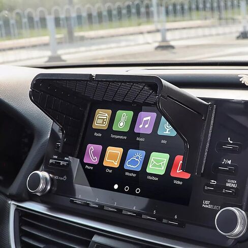GPS Navigator Sun Shade Visor for 7-12 Inch Car Screen, Anti-Glare Vision Protector Compatible with Universal Fit, Black Plastic in Kuwait