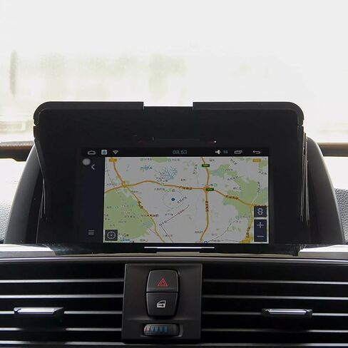 GPS Navigator Sun Shade Visor for 7-12 Inch Car Screen, Anti-Glare Vision Protector Compatible with Universal Fit, Black Plastic in Kuwait