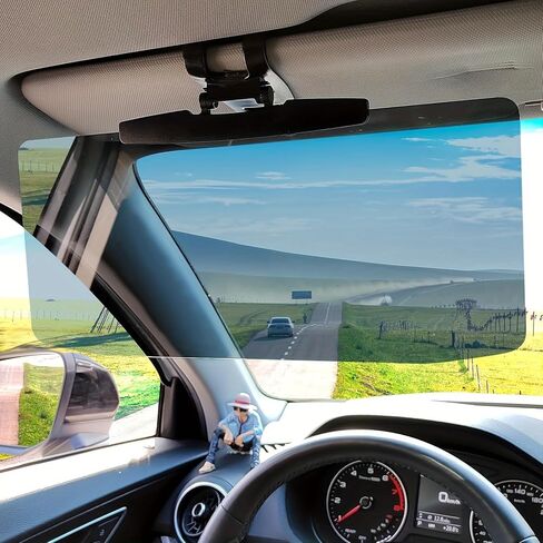 [Anti-Glare Visor] Car Sun Visor, Universal Anti-Glare Polarized Sun Visor Extender Easy to Install in Kuwait