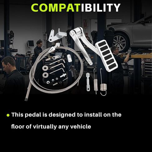 Universal Aluminum Throttle Pedal with 24" Sleeve, Stainless Steel Braided, 36" Throttle Cable Kit and Cable & Carb Bracket in Saudi Arabia