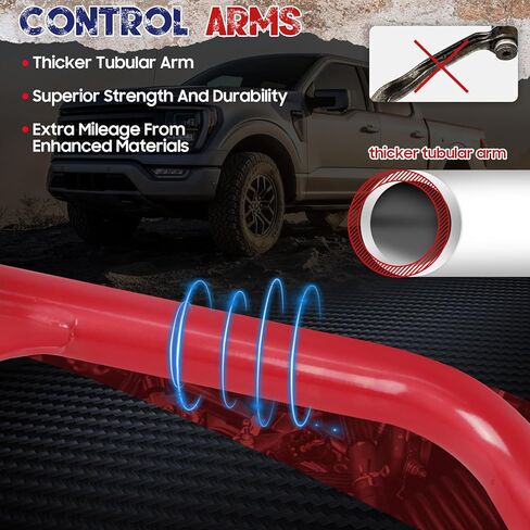 2-4" Lift Front Upper Control Arms for 2019-2024 Chevy Silverado 1500 GMC Sierra 1500, Adjustable Tubular Suspension Arms with 2 Replacement Ball Joints in Kuwait