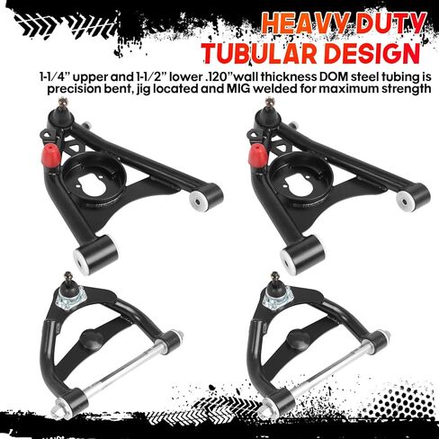 مجموعة من 4 أذرع تحكم أمامية علوية/سفلية لـ 1978-1988 G-Body لـ 1982-2004 Chevy S10 2WD، استبدال # 9161988 in Kuwait