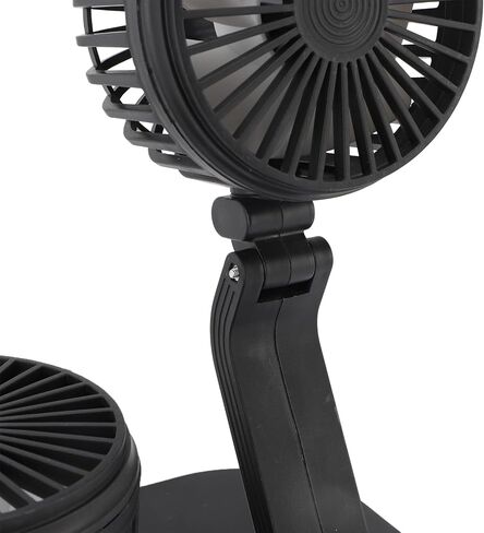 Dual Heads USB Car Fan Powerful Cooling Adjustable Speeds Quiet Operation USB Powered for Vehicles Trucks RVs Office ABS Plastic 21x13x16cm (White) in Saudi Arabia
