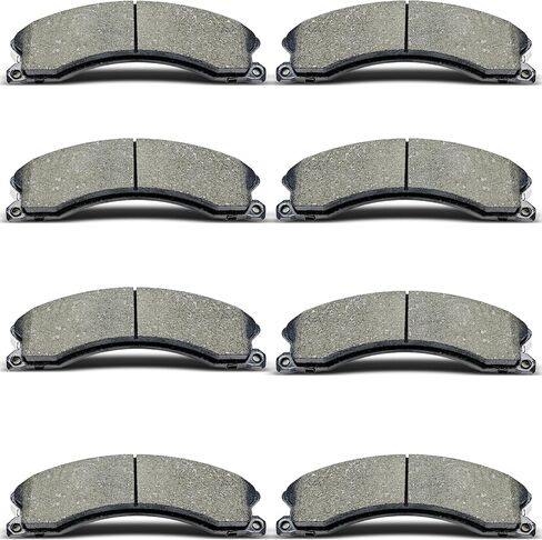 Front Rear Ceramic Brake Pads 8 Pieces Set fit for 2011-2019 CHEVROLET SILVERADO 2500 HD/3500 HD, for 2011-2019 GMC SIERRA 2500 HD/3500 HD,for 2016-2018 CHEVROLET SUBURBAN 3500 HD in Kuwait