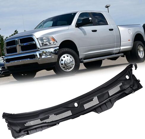 Windshield Wiper Cowl Panel Grille 55112305AD Compatible with 2009-2018 Dodge Ram 1500 2500 3500，19-24 Ram 1500 Classic Front Window Cover Insert Panel # 55112305AB 55112305AC in Kuwait