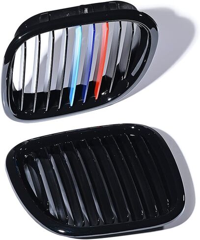 Glossy Black M-Color Front Kidney Grille Compatible with 1995–2002 BMW Z3 1.8–3.0i Z3M 2-Door – Replacement Pair for 51138397503, 51138412950 in Saudi Arabia