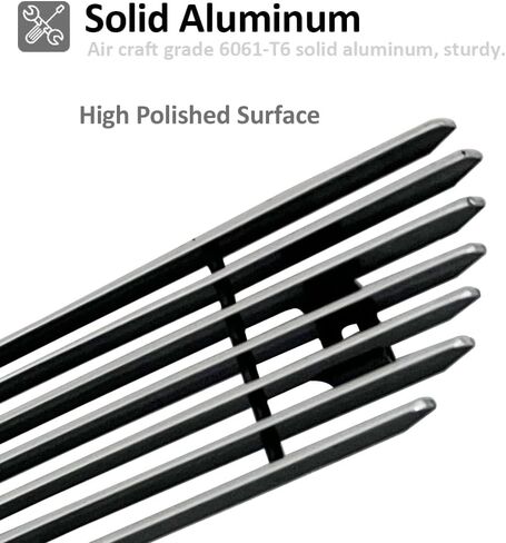 Front Chrome Bumper Billet Grille Fits 2004-2005 Ford F-150 Lower Bumper Polished Billet Grille Grill Insert Solid Aluminum Replacement Part in Kuwait