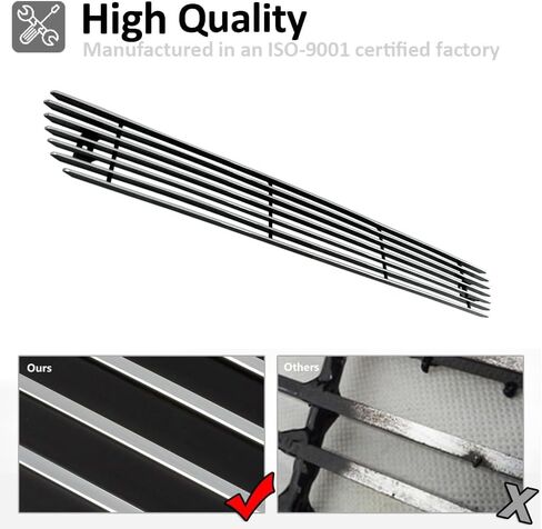 Front Chrome Bumper Billet Grille Fits 2004-2005 Ford F-150 Lower Bumper Polished Billet Grille Grill Insert Solid Aluminum Replacement Part in Kuwait