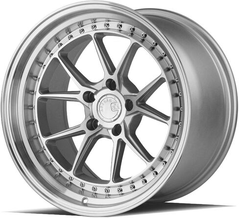 عجلة Aodhan DS08 المخصصة - 19x9.5، 22 إزاحة، نمط مسمار 5x114.3، محور 73.1 ملم - فضي مع حافة وجه مُشكَّلة آليًا in Kuwait
