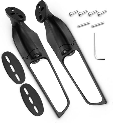 Saihisday Motorcycle Rear view Mirrors Black with Double Rotating Side Mirror Replacement for Suzuki GSXR 600 750 1000 for Honda CBR 250R 300R 500R for Kawasaki Ninja 300 400r ZX6R ZX10R ZX12R ZX14R in Saudi Arabia