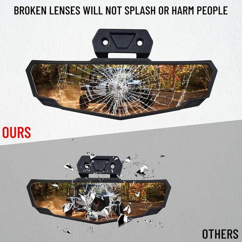 Center & Side Rearview Mirrors Kit for Polaris RZR XP 1000 24-25, Adjustable Folding Side Mirrors Convex Center Rearview Mirror for Polaris RZR XP 1000/XP 4 1000 2024-2025 Accessories (3PCS) in Kuwait