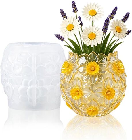 Resin Mold Silicone Jars, Unique Candle Vessel Silicone Mold for Epoxy Jars DIY Jewelry Candy Container Craft Decor in Saudi Arabia