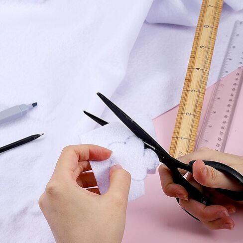 White Felt Sheets 1.4mm Thick/ 36" x 36" Soft Felt Fabric Sheet by The Yard Large Craft Felts Roll for DIY Sewing Patchwork in Kuwait