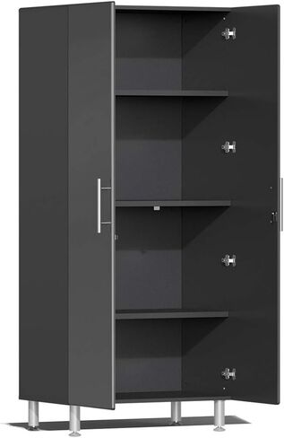 Ulti-MATE UG22051G 5-Piece Garage Cabinet Kit with Channeled Worktop in Graphite Grey Metallic in Saudi Arabia