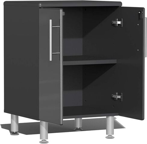Ulti-MATE UG22051G 5-Piece Garage Cabinet Kit with Channeled Worktop in Graphite Grey Metallic in Saudi Arabia