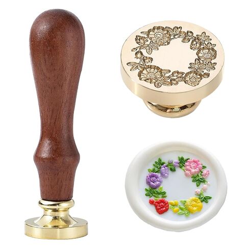 Strawberry Wax Seal Stamp, Botanical Fruit & Flower Sealing Stamp with Leaves & Berries, Vintage Floral Wax Stamp for Letters, Journals in Saudi Arabia