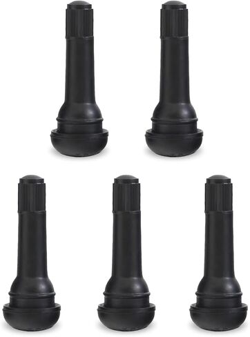 5 PCS TR413 Tire Tubeless Valve Stems, Short Black Rubber Snap-In Tire Valve Stem, Standard 0.453 Inch Rim Holes Replacement for Car, Truck, SUV, Trailer in Saudi Arabia