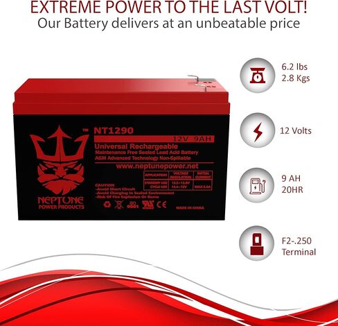 بطارية بديلة Neptune NT1290 لبطارية UB1290 12V 9Ah بديلة APC UPS للكمبيوتر احتياطية للطاقة - عبوتان in Kuwait