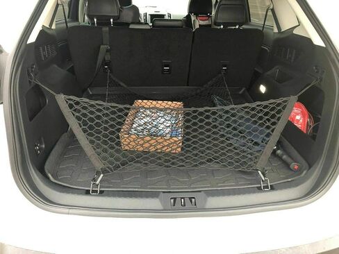Rear Trunk Organizer Cargo Net for Ford Edge 2007-2023 - Envelope Style Cargo Net for SUV - Premium Mesh Elastic Car Trunk Organizer Vehicle Carrier Storage – Compatible with Edge in Kuwait