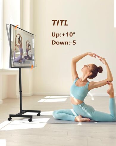 Afaloona Rolling TV Stand for 13-55 Inch TVs up to 44 lbs, Mobile TV Stand on Wheels with Tilt, Portrait to Landscape, Portable TV Cart with Wheels for Bedroom, Office, Outdoor, Max VESA 200×200mm in Saudi Arabia