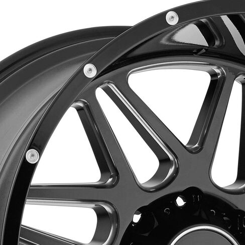 22" Inch Hostile H108 22x12 6x135-44mm Black/Milled Wheel Rim in Saudi Arabia