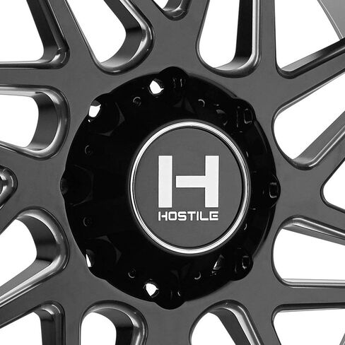 22" Inch Hostile H108 22x12 6x135-44mm Black/Milled Wheel Rim in Saudi Arabia