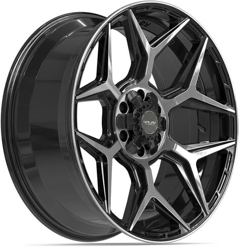 4PLAY Wheels 4P06 22 Inch Rim Fits 6x135 & 6x139.7 22x9 Gloss Black Brushed with Tinted Clear (1) in Saudi Arabia