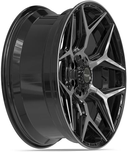 4PLAY Wheels 4P06 22 Inch Rim Fits 6x135 & 6x139.7 22x9 Gloss Black Brushed with Tinted Clear (1) in Saudi Arabia