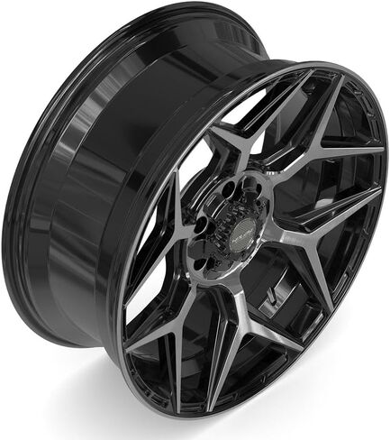 4PLAY Wheels 4P06 22 Inch Rim Fits 6x135 & 6x139.7 22x9 Gloss Black Brushed with Tinted Clear (1) in Saudi Arabia