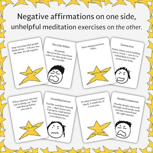 Niche Nation Funny Cynical Affirmation Cards - Sarcastic Gifts - Disappointing Affirmations Cards - Quirky Dark Humor Gifts - Gag Gifts Funny Adult - Be Your Worst Self - 50 Cards in Saudi Arabia