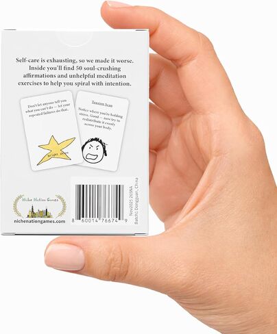 Niche Nation Funny Cynical Affirmation Cards - Sarcastic Gifts - Disappointing Affirmations Cards - Quirky Dark Humor Gifts - Gag Gifts Funny Adult - Be Your Worst Self - 50 Cards in Saudi Arabia