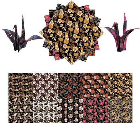 Origami Paper Kit 50 Sheets 6 Inch Square Double Sided Color 50 Vivid Japanese Washi Chiyo Colors for Hand Crafts Origami Paper Arts Creativity Flowers in Saudi Arabia