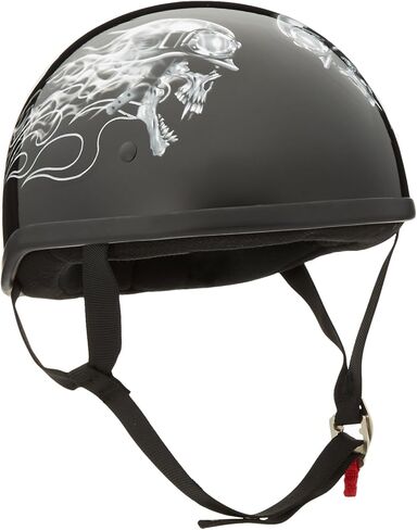 Skid Lid Biker Skull Original Helmet (Black/White, Medium) in Saudi Arabia