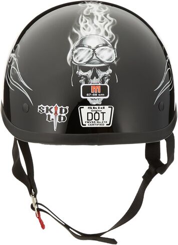 Skid Lid Biker Skull Original Helmet (Black/White, Medium) in Saudi Arabia
